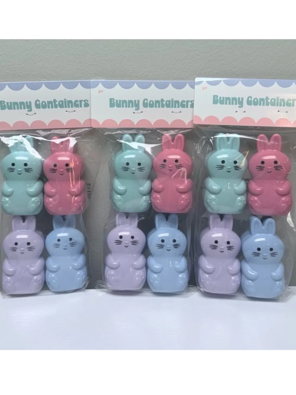 New Target Bullseye Playground Set of 12 Bunny Shaped Containers, Easter Basket